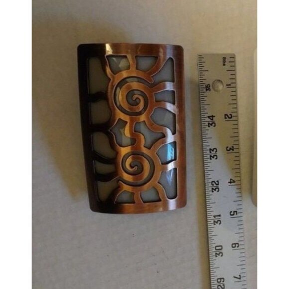 Copper Art Deco Night Light Cover-LIKE NEW - Picture 2 of 4